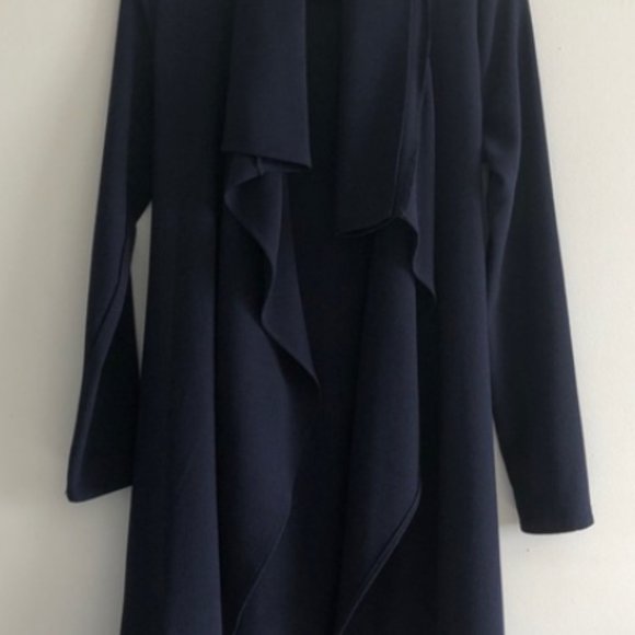 Seven Sisters Lightweight Draped Black Cardigan - Picture 2 of 4